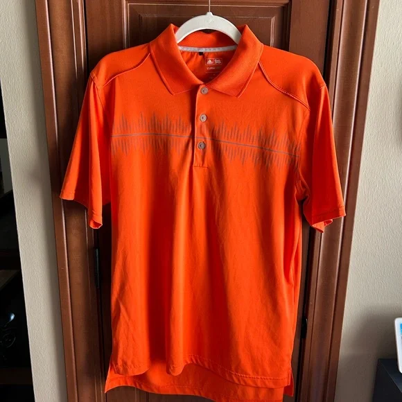 3 Adidas Climalite Polo Golf Shirts Sz Small Good Condition-Mark On Orange Shirt - Picture 2 of 11